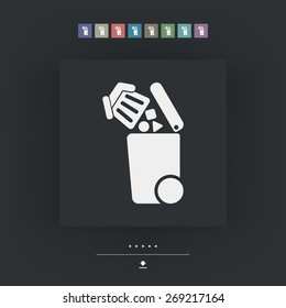 Separate waste collection icon
