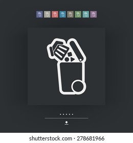 Separate waste collection icon