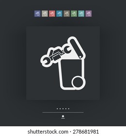 Separate waste collection icon