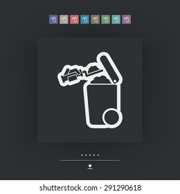 Separate waste collection icon
