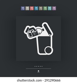 Separate waste collection icon