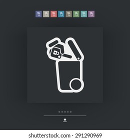 Separate waste collection icon