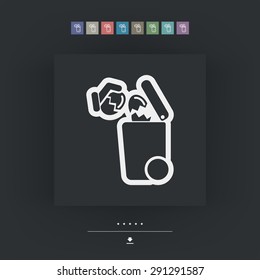 Separate waste collection icon
