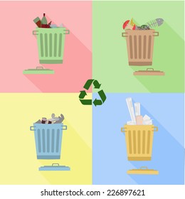 Separate waste in its corresponding color for recycling