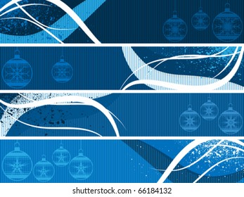 Separated christmas banners eps8