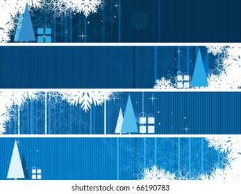 Separated christmas banners eps8