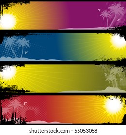 Separated Tropical Banners
