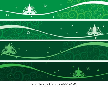 separated winter banner set eps8