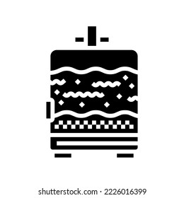 separating wort beer production glyph icon vector. separating wort beer production sign. isolated symbol illustration