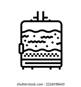 separating wort beer production line icon vector. separating wort beer production sign. isolated contour symbol black illustration