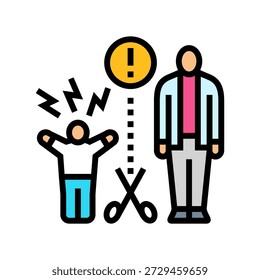 separation anxiety color icon vector. separation anxiety sign. isolated symbol illustration