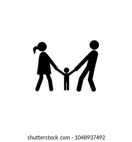 separation of a child icon. Element of wedding and divorce elements illustration. Premium quality graphic design icon. Signs and symbols collection icon for websites, web design on white background