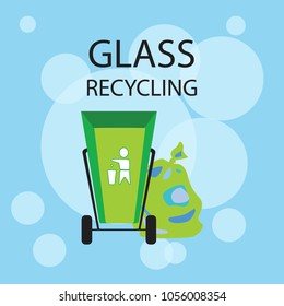 Separation of garbage. Icons for the waste basket. Isolated elements. Vector illustration

