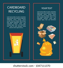 Separation of garbage. Icons of garbage and waste. Isolated elements. Vector illustration