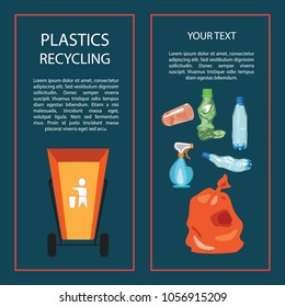 Separation of garbage. Icons of garbage and waste. Isolated elements. Vector illustration

