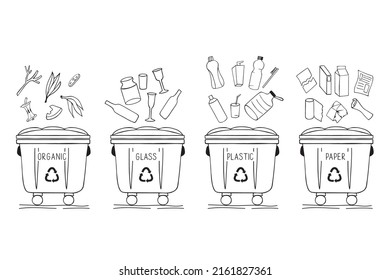 446 Garbage truck line art Images, Stock Photos & Vectors | Shutterstock