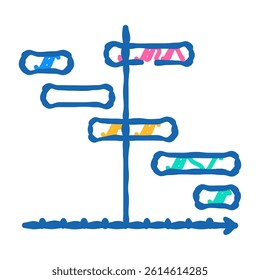 separation of tasks doodle icon sketch vector. separation of tasks sign. isolated symbol illustration