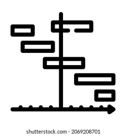 separation of tasks line icon vector. separation of tasks sign. isolated contour symbol black illustration