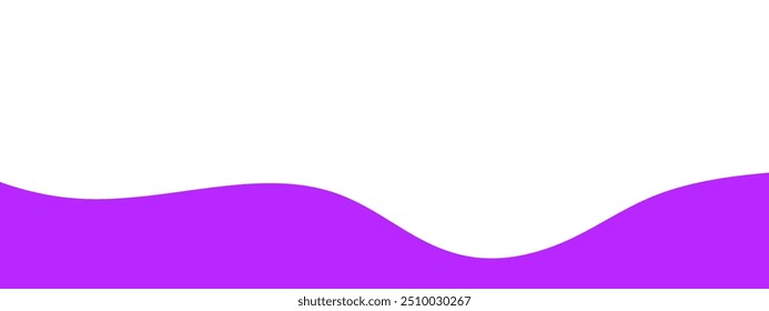 Separator, footer, modern wave divider shape vector illustration