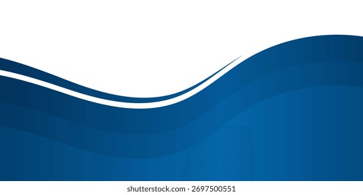 Separador, cabeçalho, rodapé, ilustração de vetor de forma de divisor de onda moderno