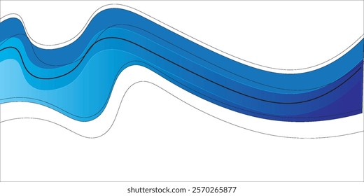 Separator, header, modern wave divider shape vector illustration art