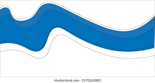 Separator, header, modern wave divider shape vector illustration art