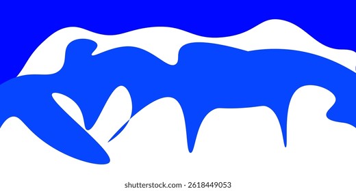 Separator, header, modern wave divider shape vector illustration