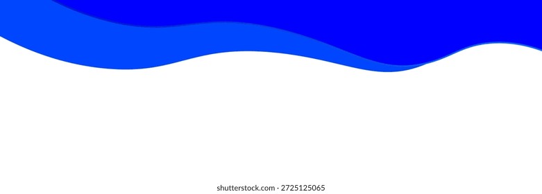 Separator, Header, moderne Wellenteiler Form Vektorgrafik. blauer Hintergrund