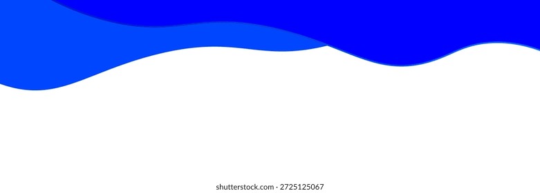 Separator, Header, moderne Wellenteiler Form Vektorgrafik. blauer Hintergrund