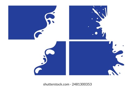 Separator Header for web page design. Flat Vector illustration. Set of Template with different Shapes. Banners or Posters. Website border concept.