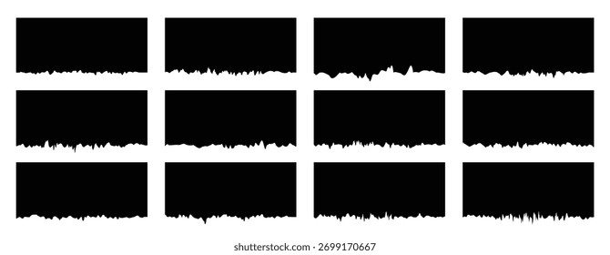Separators shapes for website presentation set. Abstract curve top headline. Vector banner header and separator. blue Dividers Shapes for Website. vector illustration. 
