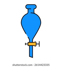 separatory funnel chemical glassware lab line icon vector. separatory funnel chemical glassware lab sign. isolated symbol illustration