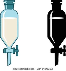 Separatory Funnel Industrial Vector Icon
