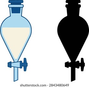 Separatory Funnel Industrial Vector Icon