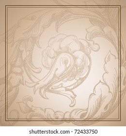 sepia background with antique element