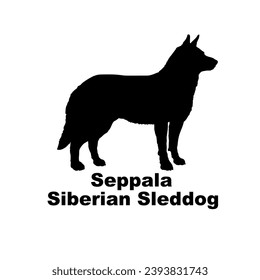  Seppala Siberian Sleddog Dog silhouette dog breeds logo dog monogram logo dog face vector