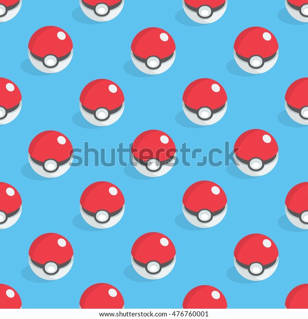 September 1 2016 Vector Pattern Pokeballs Stock Vector (Royalty Free ...