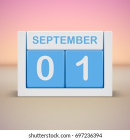 September 1. Daily calendar vector illustration.