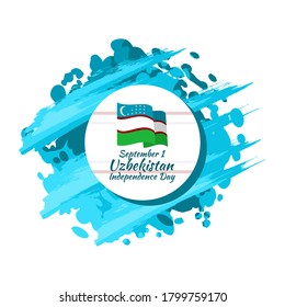 September 1, Independence Day of Uzbekistan vector illustration. Suitable for greeting card, poster and banner.