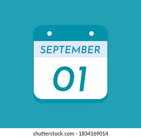 September 1 Single Day Calendar, 01 September