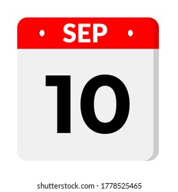 september 10 - calendar icon