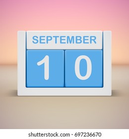 September 10. Daily calendar vector illustration.