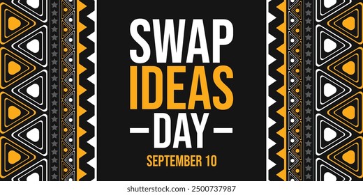 September 10 is Observed as Swap Ideas Day. Swap Ideas Day background. banner, poster, wallpaper, cards. Vector EPS 10.