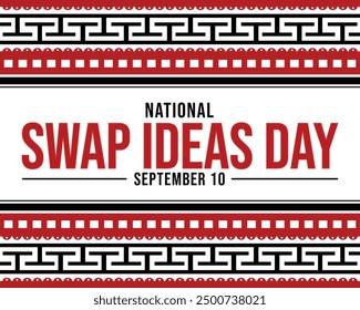 September 10 is Observed as Swap Ideas Day. Swap Ideas Day background. banner, poster, wallpaper, cards. Vector EPS 10.