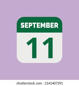 September 11 Calendar Date Icon