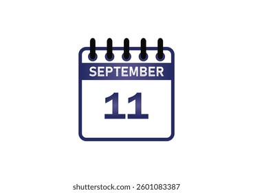 September 11 Calendar Icon – Important Date, Events and Reminders