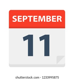 September 11 - Calendar Icon - Vector Illustration