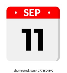 september 11 - flat calendar icon