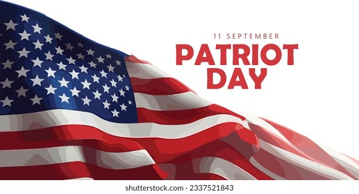 September 11, patriot day background. United states flag poster