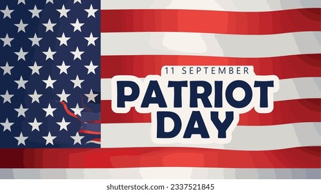 September 11, patriot day background. United states flag poster